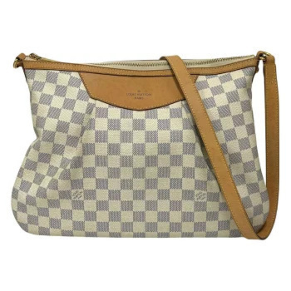 LOUIS VUITTON Damier Azur White Sicla Shoulder Bag White